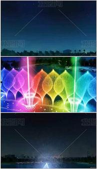 喷泉视频素材,捕捉光影交织的美丽瞬间