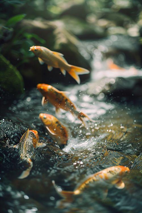 金鱼游泳视频,灵动瞬间捕捉